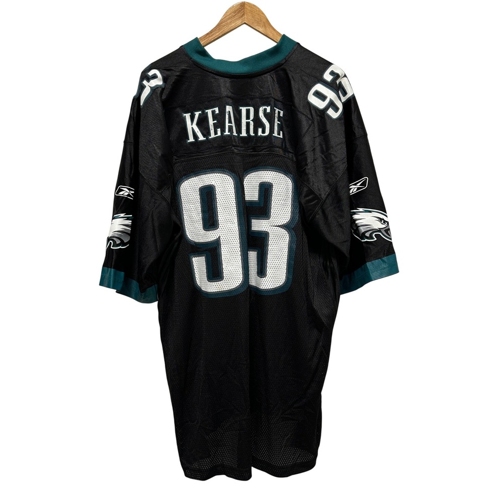 Vintage‎ 2000's Philadelphia Eagles NFL Jersey Reebok 93 Kearse Black Green XL